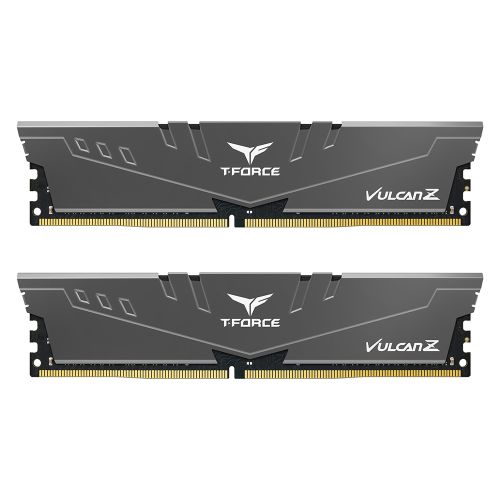 Team T-Force Vulcan Z 16GB Kit (2 x 8GB), DDR4, 3200MHz (PC4-25600), CL16, XMP 2.0, DIMM Memory, Grey