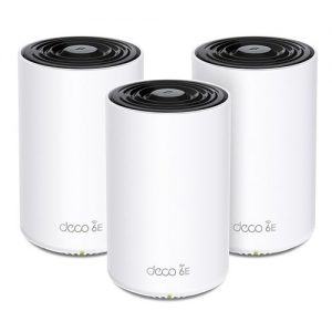 TP-LINK (DECO XE75 PRO) AXE5400 Wi-Fi 6E Tri-Band Mesh System, 3 Pack, AI-Driven Mesh, 2.5G & Dual GB LAN per Unit, Voice Control