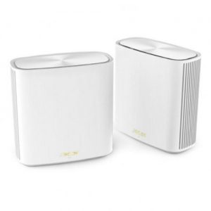 Asus (ZenWiFi XD6S) AX5400 Dual-Band Wi-Fi 6 Routers, 2 Pack, 1x GB LAN, GB WAN, AiMesh Tech, Tri-Core Processor, White