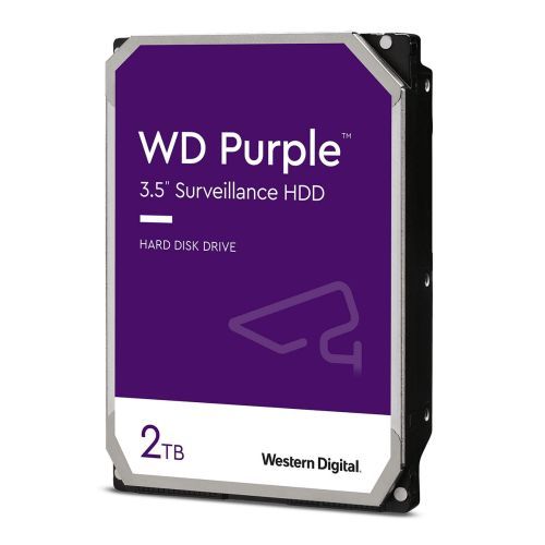 WD 3.5″, 2TB, SATA3, Purple Surveillance Hard Drive, 64MB Cache, OEM