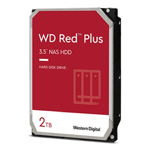 WD 3.5″, 2TB, SATA3, Red Plus NAS Hard Drive, 5400RPM, 64MB Cache, OEM