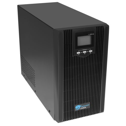 Powercool 3000VA Smart UPS, 2400W, LCD Display, 2x UK Plug, 2x RJ45, 3 x IEC, USB