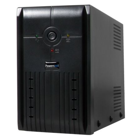 Powercool 650VA Smart UPS, 390W, LCD Display, 2x UK Plug, 2x RJ45, USB